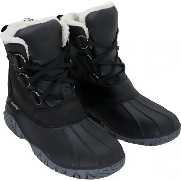 Baffin Black Insulated Boots with White Lining - Picture 3 of 5